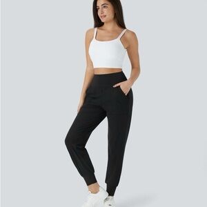 New Condition Halara High Waisted Plain Side Pocket Casual Joggers, Black